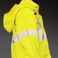 Reflective raincoat labor protection security patrol duty traffic safety fluorescent green high-speed split raincoat rain pants suit