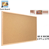 Sanko Star Wooden Frame Notice Bulletin Cork Board (60 X 90 CM   2 x 3 Feet , Extra Large