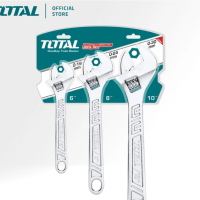 TOTAL Adjustable Wrench Set Carbon Steel (6" + 8" + 10" x 0-30mm 3 Pcs) THTK1013