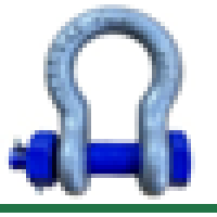 J&L BOW SHACKLE WITH BOLT & NUT (G-2130 BX) 4.75T X 3 4IN 19MM