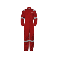 Tencate Tecasafe Plus700, 5XL,Coverall Chili Red, 238GSM, Shell logo 2in wide embroidery