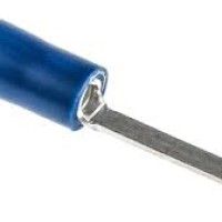 RS PRO INSULATED CRIMP BLADE TERMINAL 18.1MM BLADE LENGTH 1.5MM to 2.5MM 16AWG to 14AWG BLUE (100 PCS PER PACK)