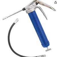 Lincoln 1134 Pistol Grip Grease Gun with 18" Whip Flex Hose and Coupler, 6" Rigid Extension, 7,500 PSI, Premium Dual Lip Follower, Variable Stroke, Jam-Proof Toggle, Filler Air Bleeder Combo