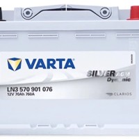 DIN70 | LN3 | AGM | VARTA | BATERI KERETA P N : LN3 570 901 076 12V , 70Ah, 760A