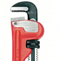 PROTO Pipe Wrench: Cast Iron, 4 in Jaw Capacity, Serrated, 24 in Overall Lg, I-Beam [3R417]
