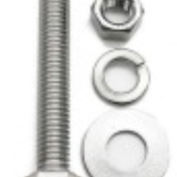 HexHeadBoltc wNut& Washers, M12 40mmLG, SS316, FullThreaded