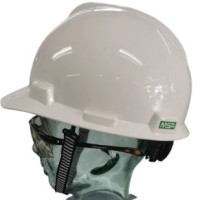MSA V-GARD Safety Helmet with Fas Trac Suspension and Zebra Chin Strap