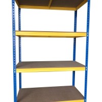 Boltless Rack With Shelving 24inc(D) x 8ft(L) x 5ft(H) x 4 Levels