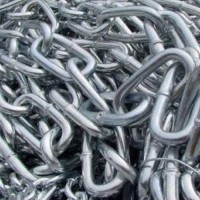 DIA 1\4" X 120MM ELECTRIC GALV'D LINK CHAIN C.W 6MM S.STEEL SPRING SNAP HOOK WITH EYELET AND SCREW ( AISI 316 )