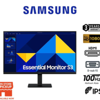 Samsuung 27" Essential Display S3 S30GD FHD IPS 100Hz REFRESH RATE 5ms AMD Free Sync, Eye Care