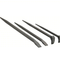 Pry Bar Set: Chisel End, 12 in_16 in_18 in_24 in Overall Lg, 12 in_16 in_18 in_24 in Bar Wd (J2100)