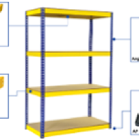 Boltless Rack:24(D) x 6(L) x 5(H) x 4 Levels