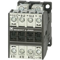 Benedict GmbH K3 Contactor Relay Unit, K3-22NA00-40 230, 230VAC Coil, 4PST-NO (4 Form A), 22A, 600V, Screw Terminals, Chassis DIN Rail Mounting