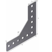 Gusset plate Mekano 50-2T GP-L-2.5 SS