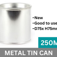 Metal Empty Tin Can with Lid 250ml
