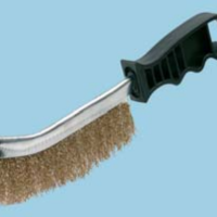 Wire Brush, 265mm L x 15mm W, Flat Hand, Brassed Steel