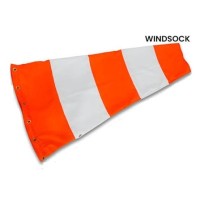 WINDSOCK SIZE:1200MM(L) X 460MM (D) X TAIL DIAMETER: 350MM, COLOR:ORANGE WHITE - (1 UNIT)