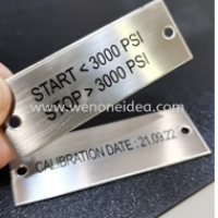 SS316 Engrave Steel plate 145mmX 200mm