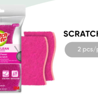 3M Scotch-Brite Easy Clean Scrub Sponge, Scratch Free, 2 pcs pack, For dishwashing
