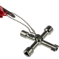 RS PRO Aluminium 4-way Control Cabinet Key