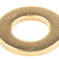 RS PRO Brass Plain Form A Washers, M10, DIN 125A