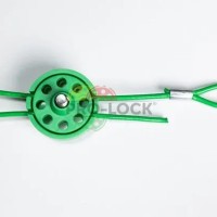 Pro-Lock With Cable, PR-01XSGS, Green, (inclusive of 1.5M Cable, cut & looped at one end)