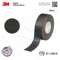 3M 610 Safety Walk Black Anti Slip Floor Tape Size : 5cm X 18.2m