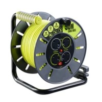 RS PRO 50M 4 SOCKET TYPE G - BRITISH CABLE REEL OPEN REEL