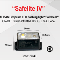 LALIZAS Lifejacket LED Flashing Light Safelite IV On-Off Water Activated, USCG, L.S.A. Code (Code 72349)