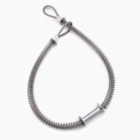 10mmx111cm stainless steel  explosion-proof rope spring sleeve wire rope oil pipe safety protection