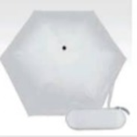 FNY 29 UV Protection Umbrella With Pouch Model : FNY 29 Color : White Material : Pongee + Chemical Treated UV Absorbance Size : 20 inch Printed with logo as per reference