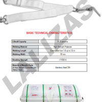 Lalizas Webbing Lashing 1.8m - 3.6m c w SS304 Pelican Hook & 2 Pcs Shackle, Model: 71892 f 6-35men andn Liferaft Lashing Belt
