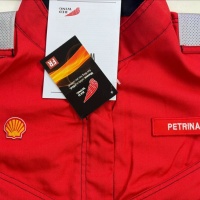 [2026 NEW DESIGN- Female] Red Wing 81905-55 Women's Fire Resistant Coverall, 160gsm, CAT2, Chili Red with SHELL Logo, Velcro Name Tag (1pc)