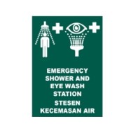 Safety Shower And Eyewash Signage - Main Deck